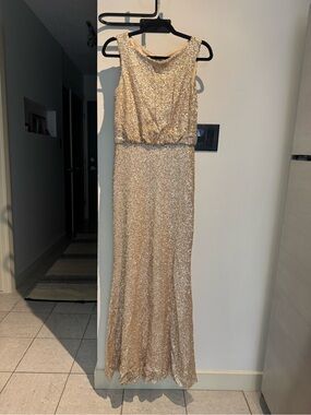 SORELLA VITA Gold Sequin Maxi Gown